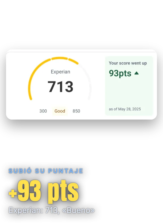 Puntaje Experian 713, subió 93 puntos